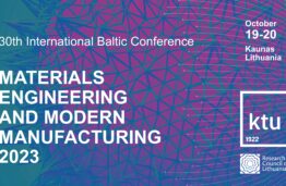 Vyksta konferencija “Materials Engineering and Modern Manufacturing 2023”