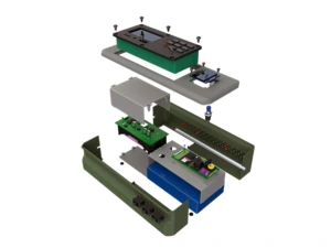 Daugiafunkcio radiacinio fono detektoriaus komponentai